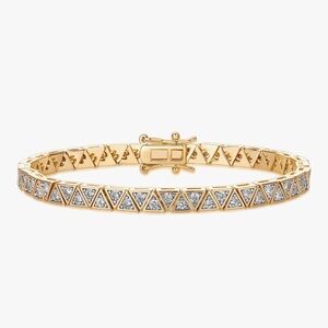 NEW 14K Gold Plated Tennis Bracelet